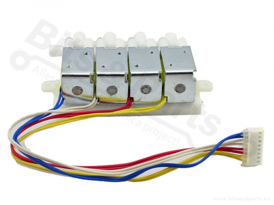 Water valve four-way 12VDC